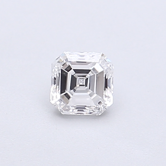 Actual 0.3 carat D Asscher lab-grown diamond
