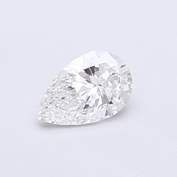 Actual 0.29 carat D Pear lab-grown diamond