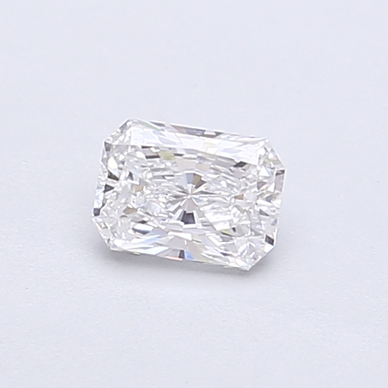 Actual 0.31 carat E Radiant lab-grown diamond