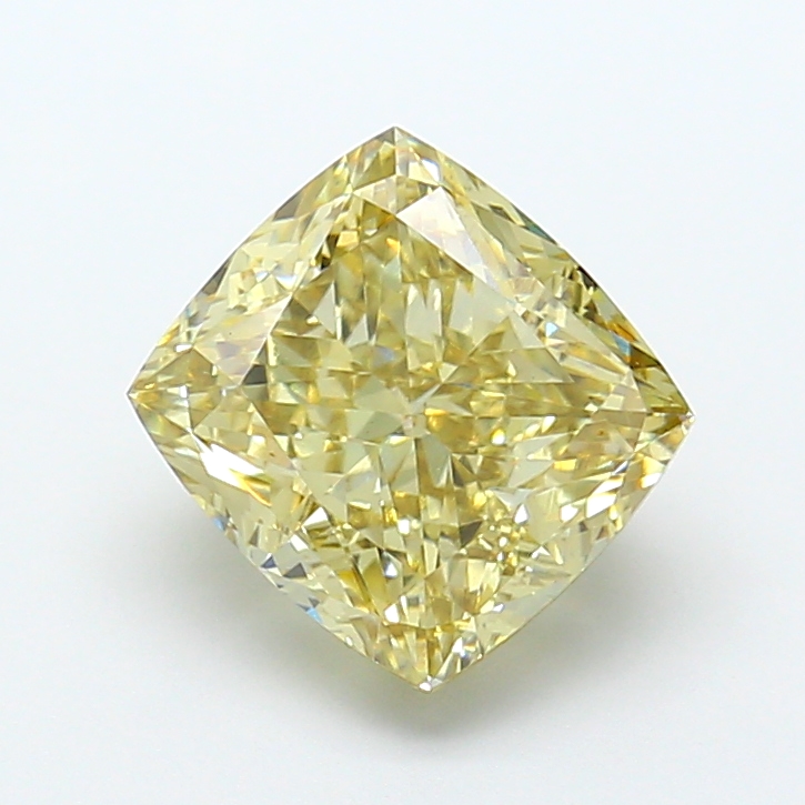 4.02 ct Cushion Fancy Light Yellow Lab-Grown Diamond