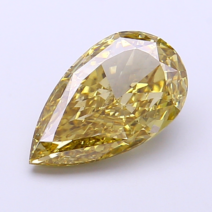 2.05 ct Pear Fancy Vivid Yellow Lab-Grown Diamond