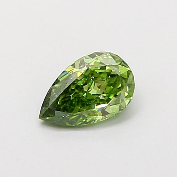 0.32 ct Pear Fancy Vivid Green Lab-Grown Diamond