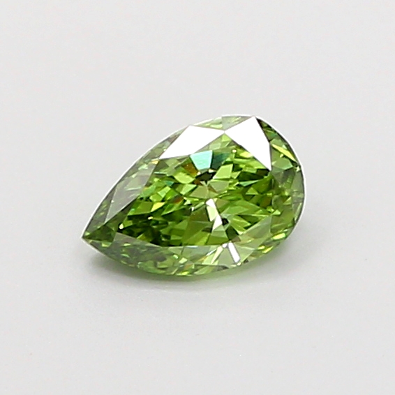 0.32 ct Pear Fancy Vivid Green Lab-Grown Diamond
