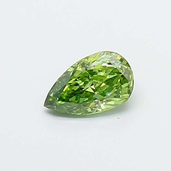 0.37 ct Pear Fancy Vivid Green Lab-Grown Diamond