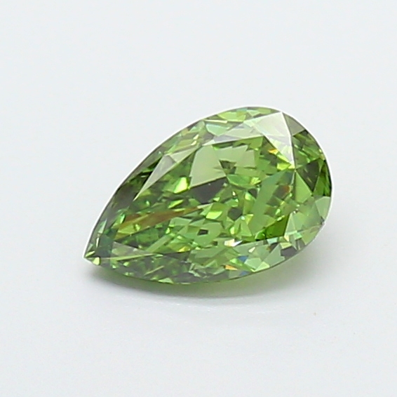 0.27 ct Pear Fancy Vivid Green Lab-Grown Diamond