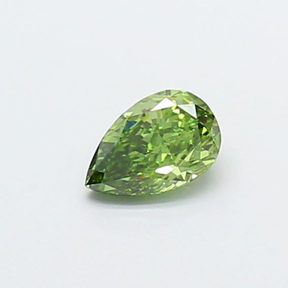 0.36 ct Pear Fancy Vivid Green Lab-Grown Diamond