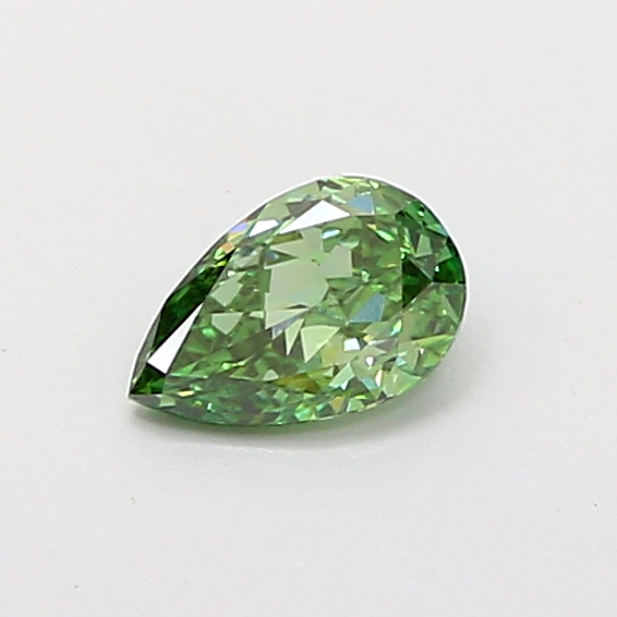 0.31 ct Pear Fancy Vivid Green Lab-Grown Diamond