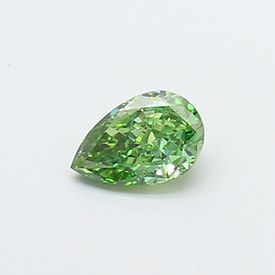 0.34 ct Pear Fancy Vivid Green Lab-Grown Diamond