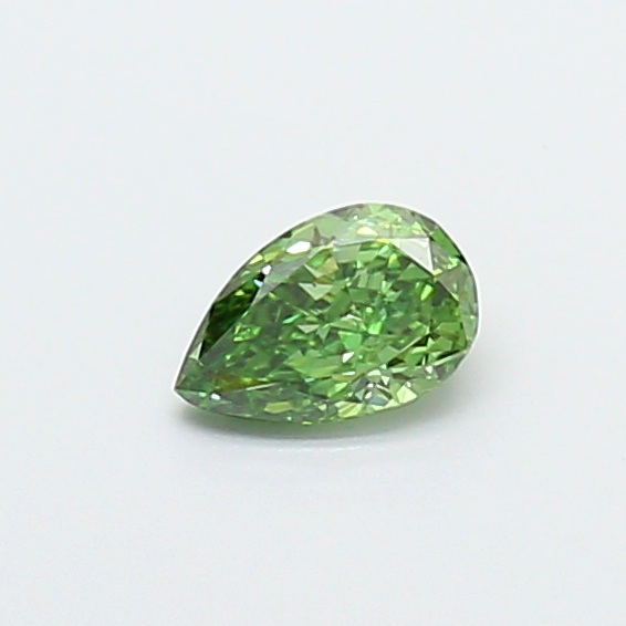 0.35 ct Pear Fancy Vivid Green Lab-Grown Diamond