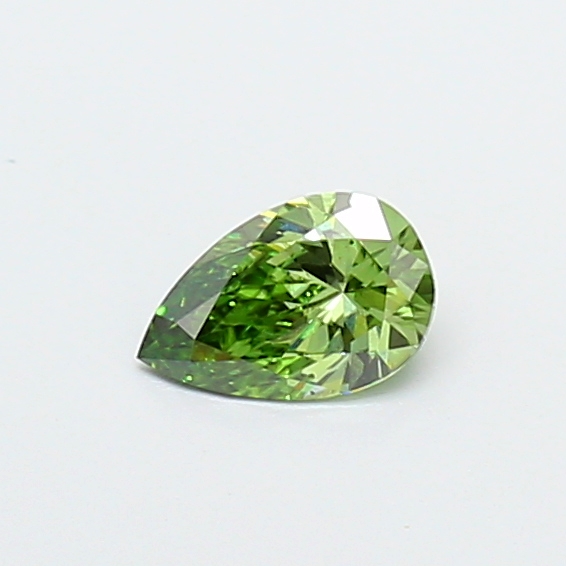 0.32 ct Pear Fancy Vivid Green Lab-Grown Diamond