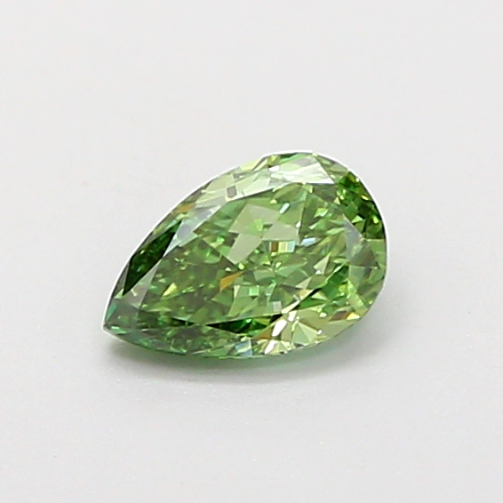 0.28 ct Pear Fancy Vivid Green Lab-Grown Diamond