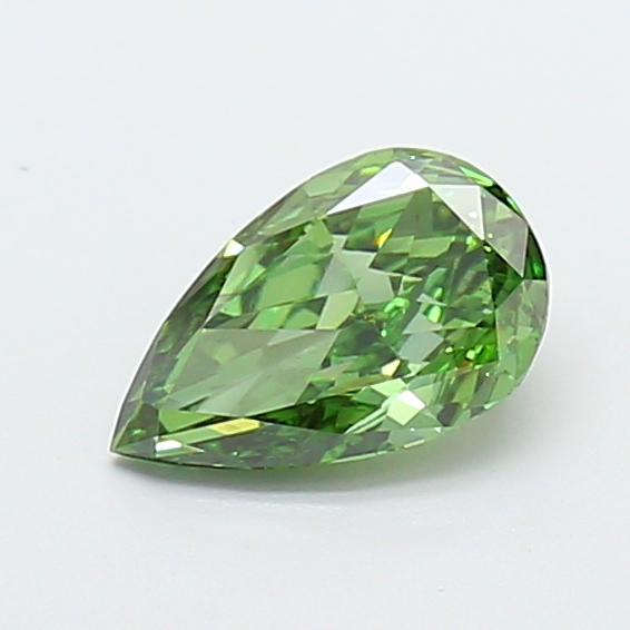 0.29 ct Pear Fancy Vivid Green Lab-Grown Diamond