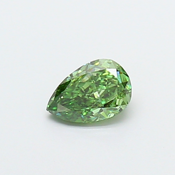 0.37 ct Pear Fancy Vivid Green Lab-Grown Diamond