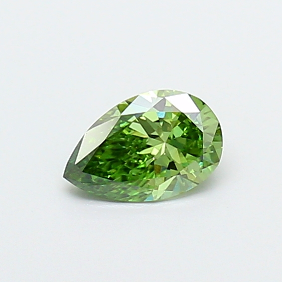 0.41 ct Pear Fancy Vivid Green Lab-Grown Diamond
