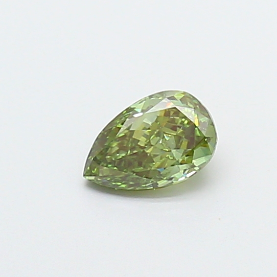 0.38 ct Pear Fancy Vivid Green Lab-Grown Diamond