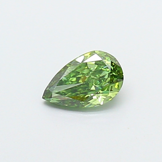 0.33 ct Pear Fancy Vivid Green Lab-Grown Diamond