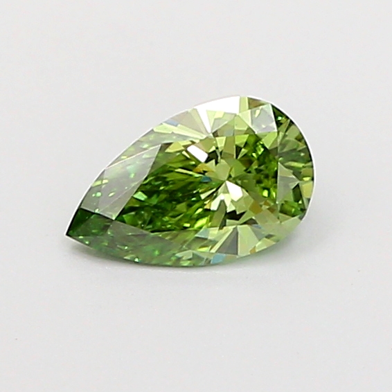 0.35 ct Pear Fancy Vivid Green Lab-Grown Diamond
