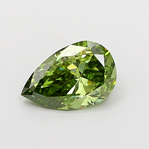 0.39 ct Pear Fancy Vivid Green Lab-Grown Diamond