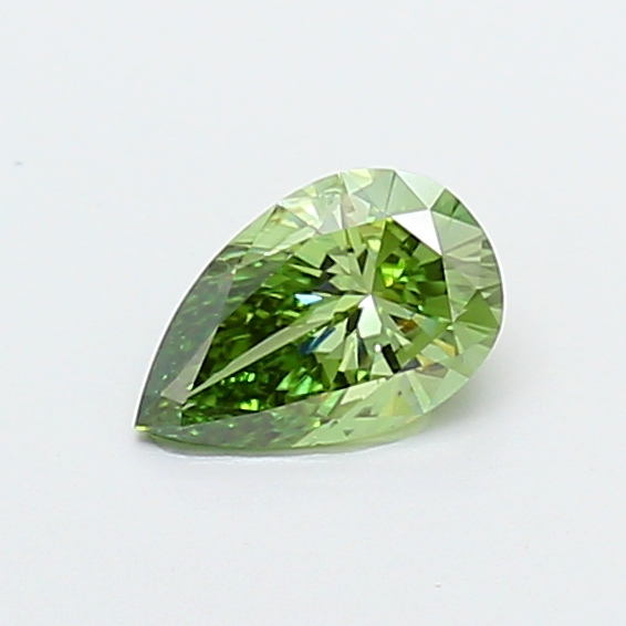 0.30 ct Pear Fancy Vivid Green Lab-Grown Diamond