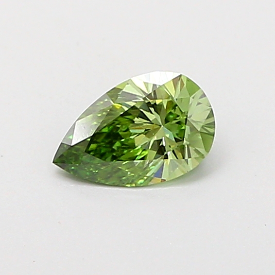 0.27 ct Pear Fancy Vivid Green Lab-Grown Diamond