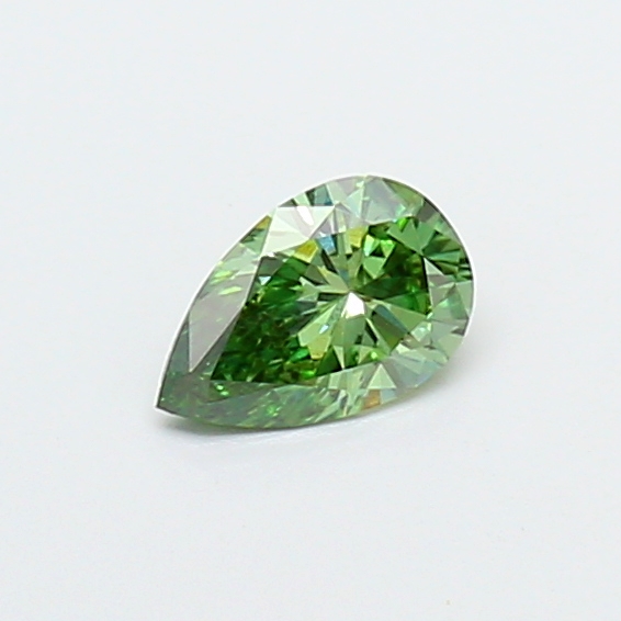 0.34 ct Pear Fancy Vivid Green Lab-Grown Diamond