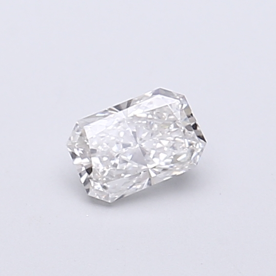 Actual 0.31 carat E Radiant lab-grown diamond