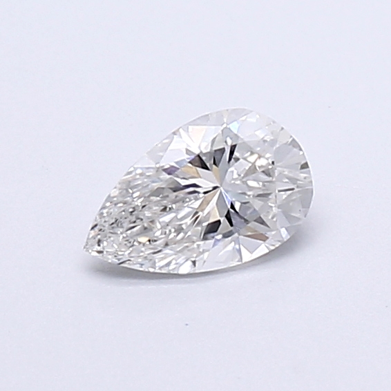 Actual 0.27 carat E Pear lab-grown diamond