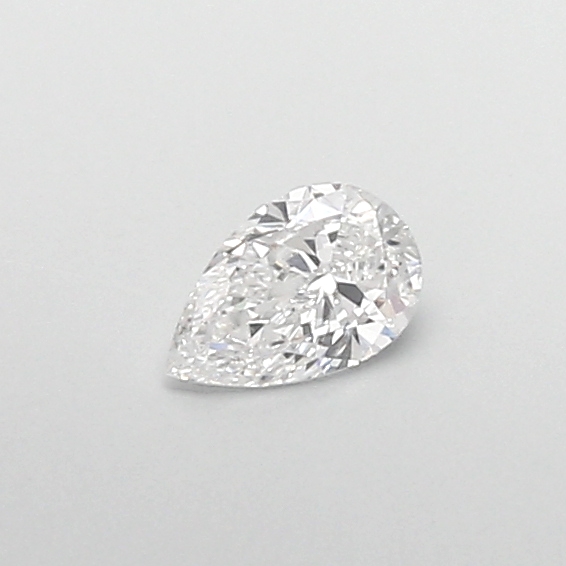 Actual 0.29 carat E Pear lab-grown diamond