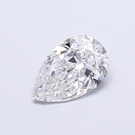 Actual 0.29 carat D Pear lab-grown diamond