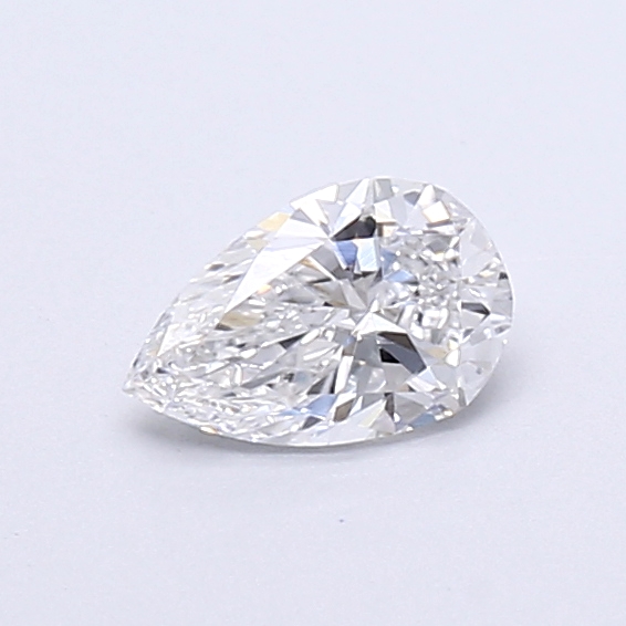 Actual 0.29 carat D Pear lab-grown diamond