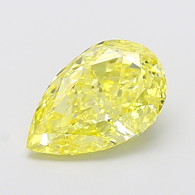 2.75 ct Yellow (Intense) VVS2 Pear Modified lab-grown diamond