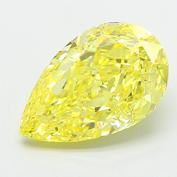 2.75 ct Yellow (Intense) VVS2 Pear Modified lab-grown diamond