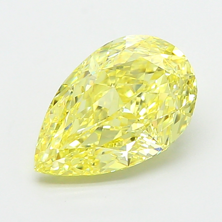 2.03 ct Yellow (Fancy) VVS2 Pear Modified lab-grown diamond