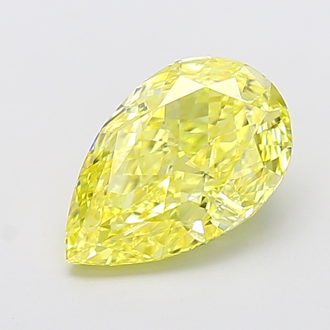 2.86 ct Yellow (Intense) VS1 Pear Modified lab-grown diamond