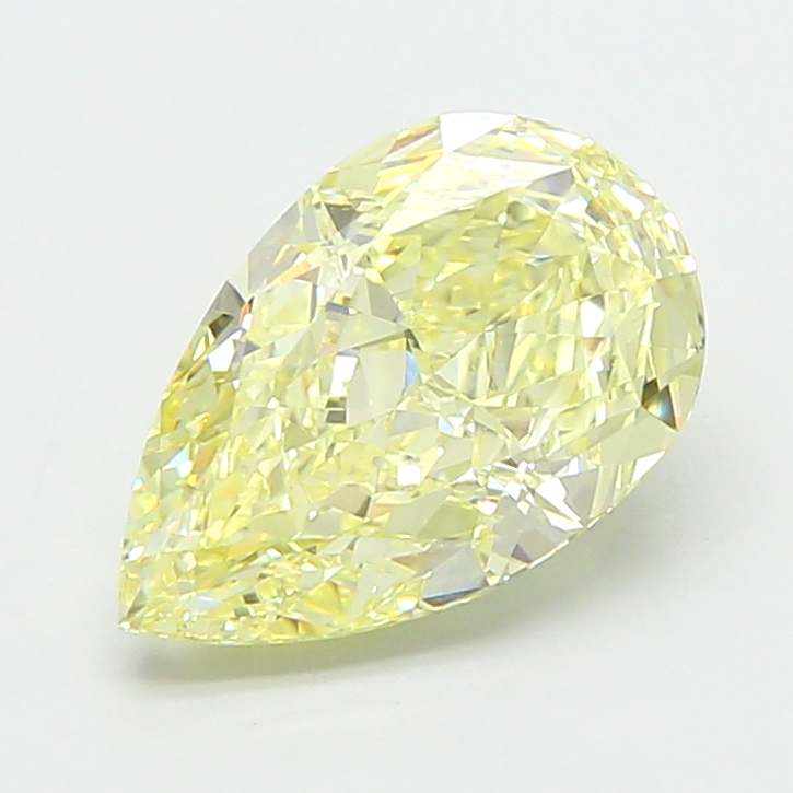 2.38 ct Yellow (Light) VVS2 Pear Modified lab-grown diamond