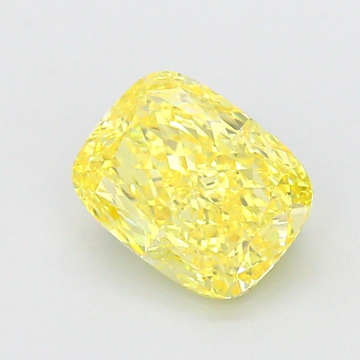 2.59 ct Yellow (Intense) VVS2 Cushion lab-grown diamond