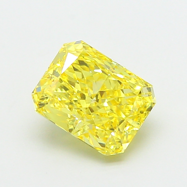 1.58 ct Yellow (Vivid) VS1 Radiant lab-grown diamond