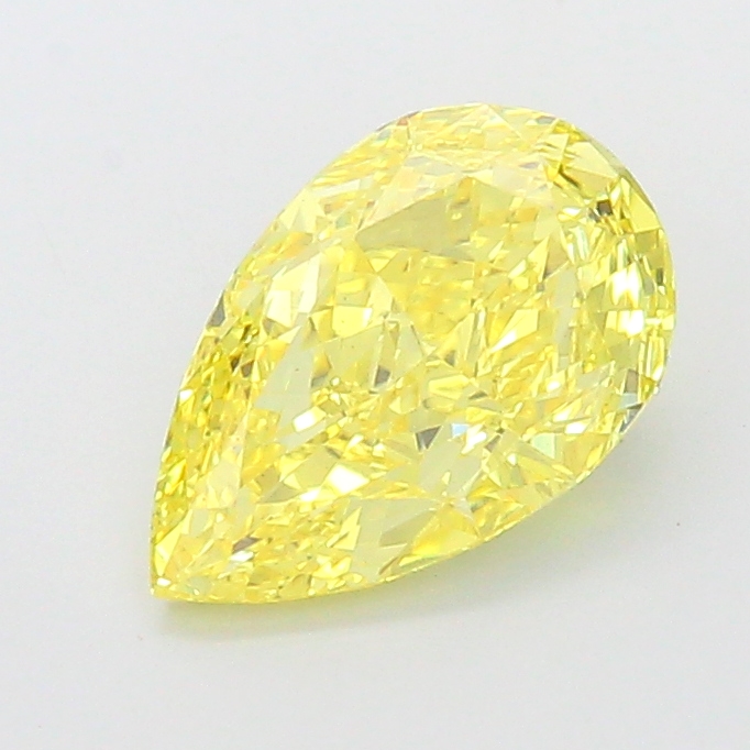 2.55 ct Yellow (Intense) VVS2 Pear Modified lab-grown diamond