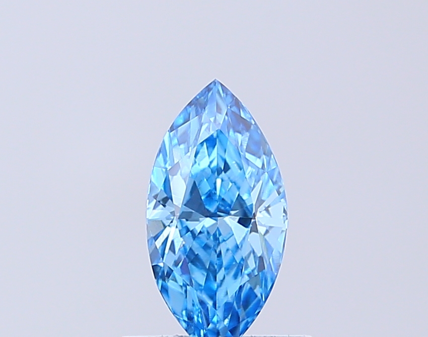 0.74 ct Marquise, Fancy Intense Blue VS1 CVD