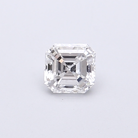 Actual 0.25 carat D Asscher lab-grown diamond