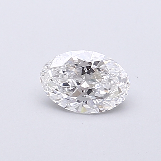 Actual 0.32 carat D Oval lab-grown diamond
