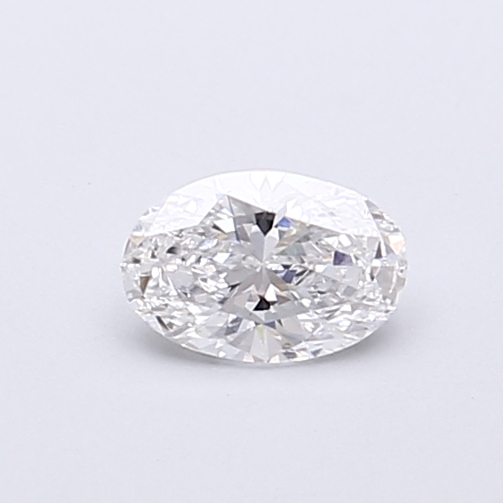 Actual 0.32 carat D Oval lab-grown diamond