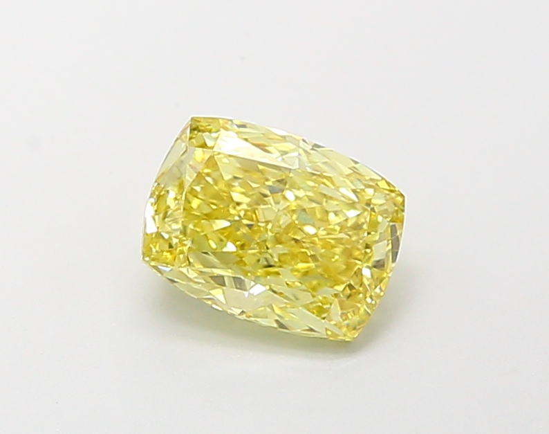 1.05 ct Yellow (Intense) VS2 Cushion lab-grown diamond