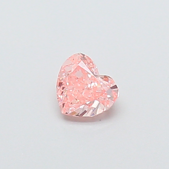 0.67 ct Pink (Vivid) VVS2 Heart Modified lab-grown diamond