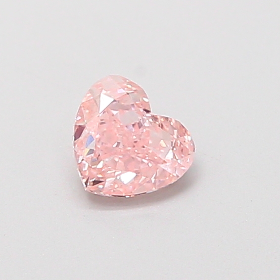 0.30 ct Pink (Vivid) SI1 Heart Modified lab-grown diamond