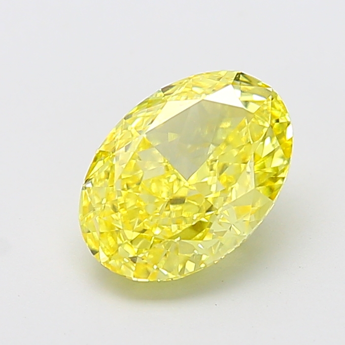 2.86 ct Yellow (Intense) VVS2 Oval Modified lab-grown diamond