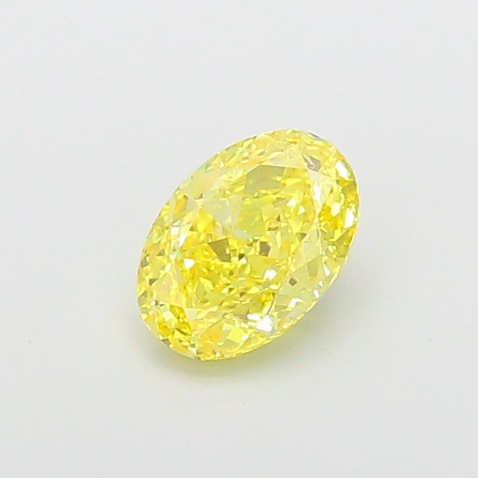 1.53 ct Yellow (Intense) VS1 Oval Modified lab-grown diamond