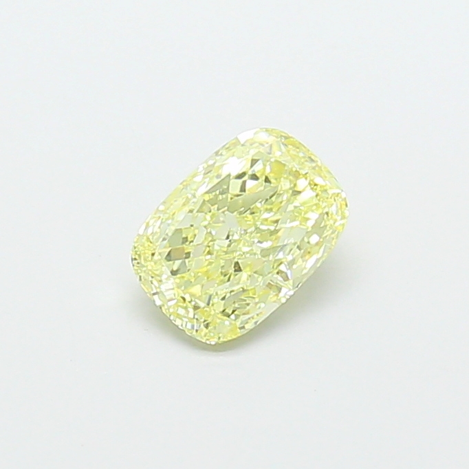1.03 ct Yellow (Fancy Light) VVS2 Cushion lab-grown diamond