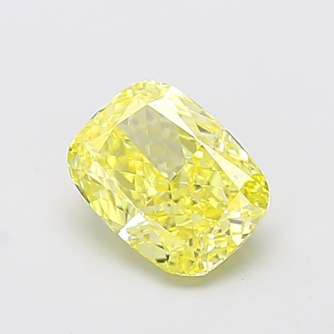 1.94 ct Yellow (Intense) VS1 Cushion lab-grown diamond