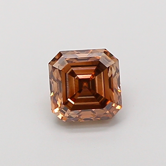 1.13 ct Asscher lab grown diamond Fancy Brown VS1